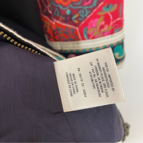 Anthropologie Elevenses Satsuma Embroidered Patchwork Jacket Coat Rare Size 4 - Picture 13 of 16